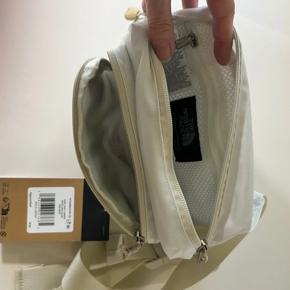 The North Face Base Camp Lumbar Bag Fanny Pack White Ash /Calac NWT